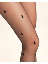 Grossiste Collant fantaisie De Noël, motifs sapin et points noirs