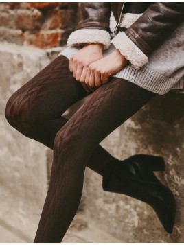 Grossiste Collant D'Hiver Opaque À Motifs Géométriques REYNA