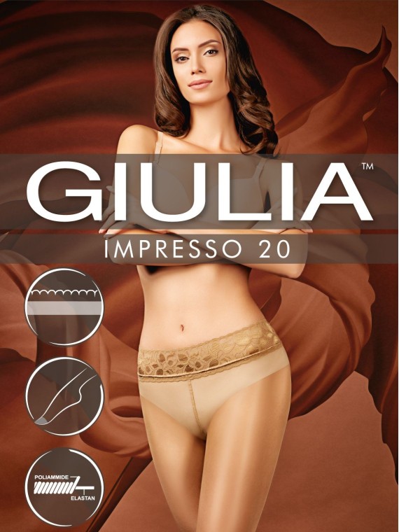 Grossiste Collant Impresso 20 Par Giulia Avec Ceinture Dentelle