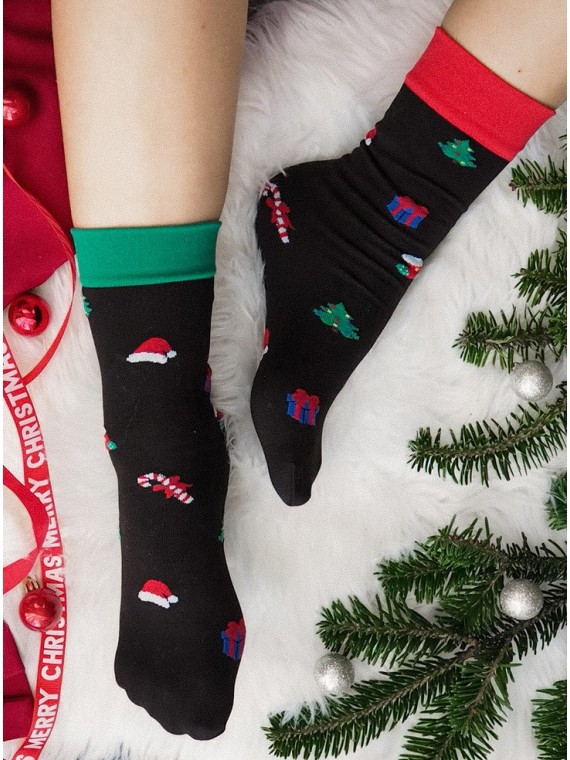 Grossiste En chaussettes de Noël, Motifs Sapin, Cadeaux, Père Noël