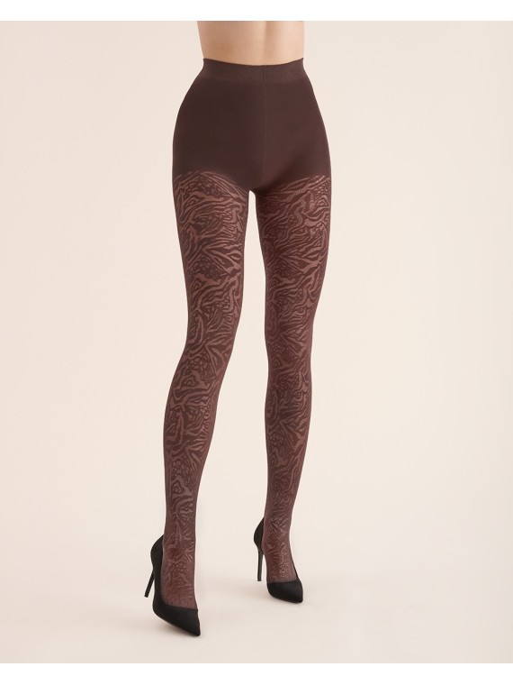 Grossiste Collant Fantaisie Avec Motifs Safari Noir, Marron, Blanc